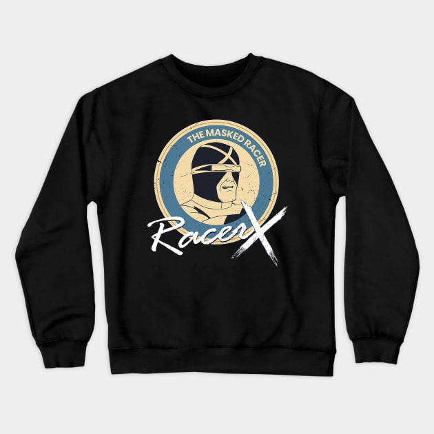 the masked racer x blue emblem Crewneck Sweatshirt by aldistar